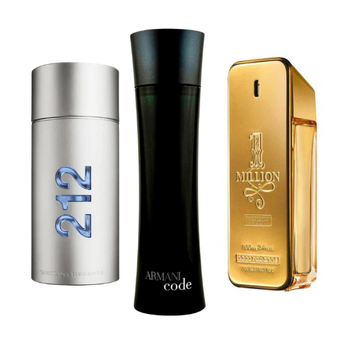 Akciové balenie 3 parfumov 212 Men NYC, Paco Rabanne One Milion a Armani Code Homme 100ml