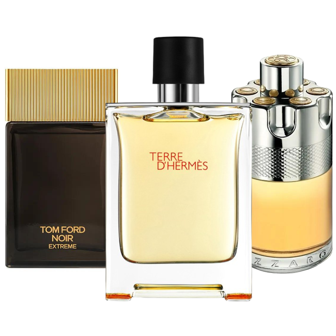 Akciové balenie 3 parfumov: Terre de'Herme, Azzaro Wanted, Tom Ford Noir Extreme 100 ml